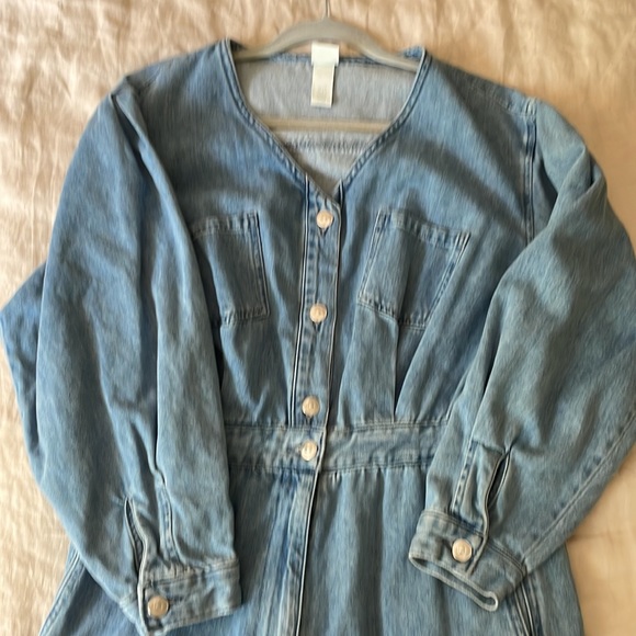 Denim jumpsuit / boiler suit - large (petite ) - Picture 4 of 7